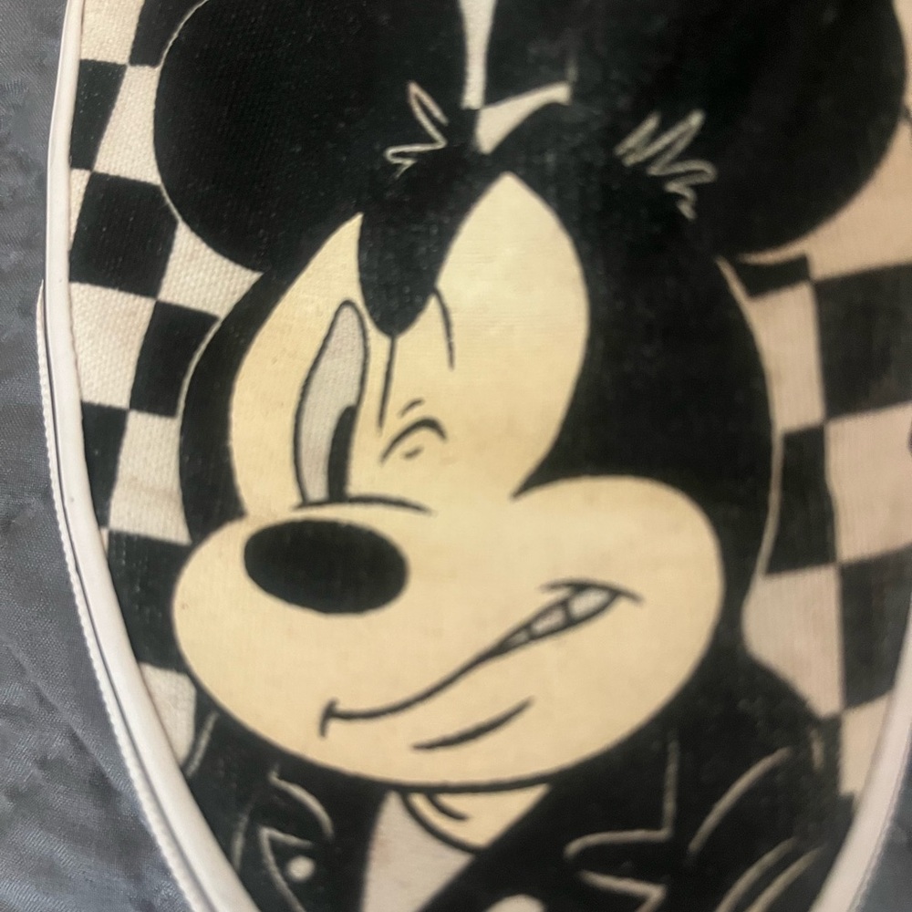 Vans DISNEY Checkered Slip-On Shoes Mickie & Minnie Worn HTF - Picture 3 of 10